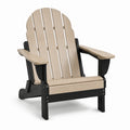 Adirondack Stuhl Holzoptik Kunststoff Schwarz/Natur 90x80x85 cm