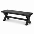 Holzbank Schwarz 150x40x45 cm