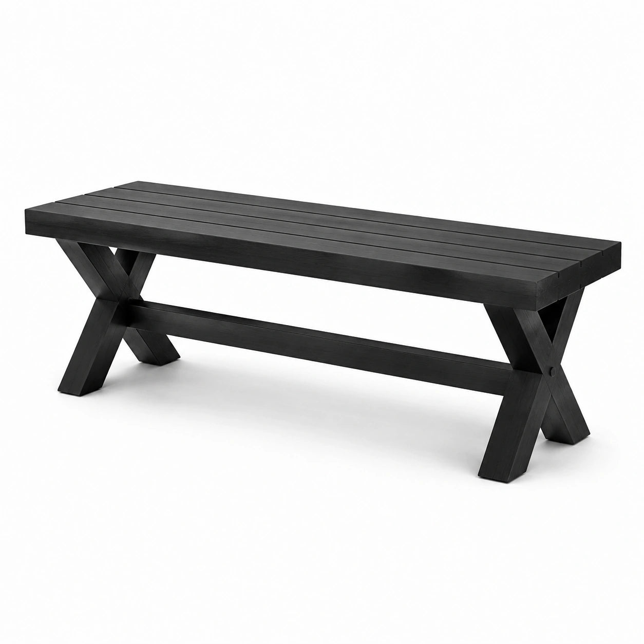 Holzbank Schwarz 150x40x45 cm