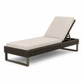 Gartenliege aus Aluminium mit Polyrattan und Polyesterkissen Beige