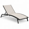 Sonnenliege Aluminium Textilene Beige 200x65x35 cm