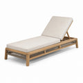 Gartenliege Teakholz Beige Verstellbar