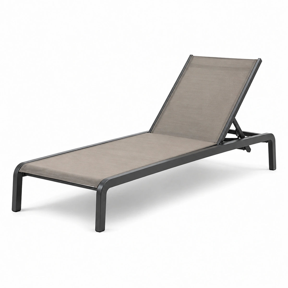 Gartenliege Aluminium Textilene Beige