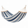 Baumwoll-Hängematte Blau/Weiß Gestreift 200x150 cm