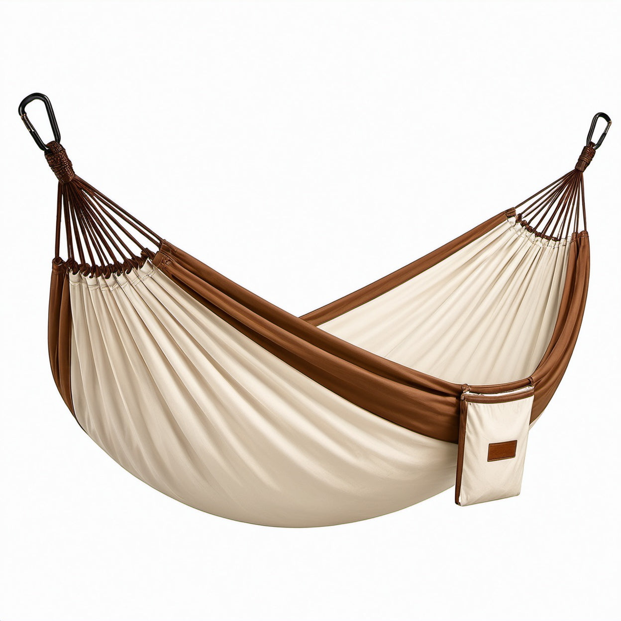 Hängematte Nylon Creme/Braun 250x150 cm